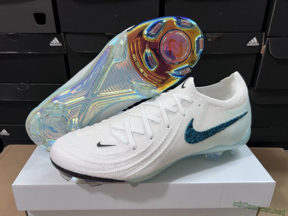 Men's Nike Phantom GX 2 Elite FG Football Boots - White/Black/Jade