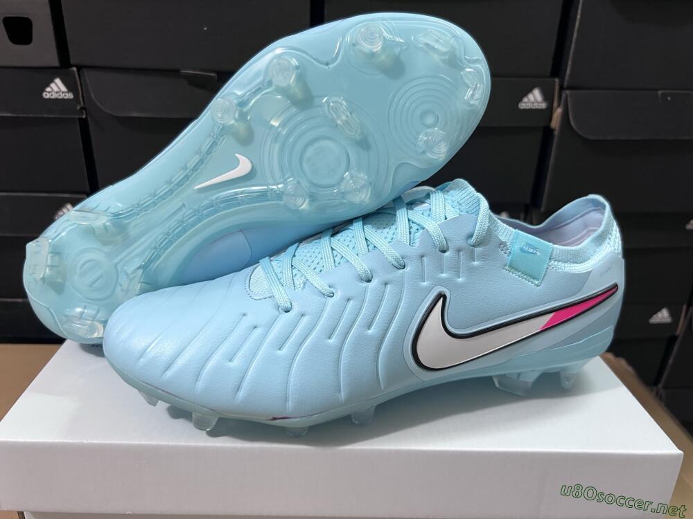 Unisex Nike Tiempo Legend 10 Elite FG Football Boots - Jade/White/Pink