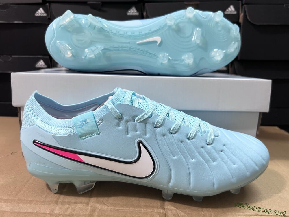 Unisex Nike Tiempo Legend 10 Elite FG Football Boots - Jade/White/Pink