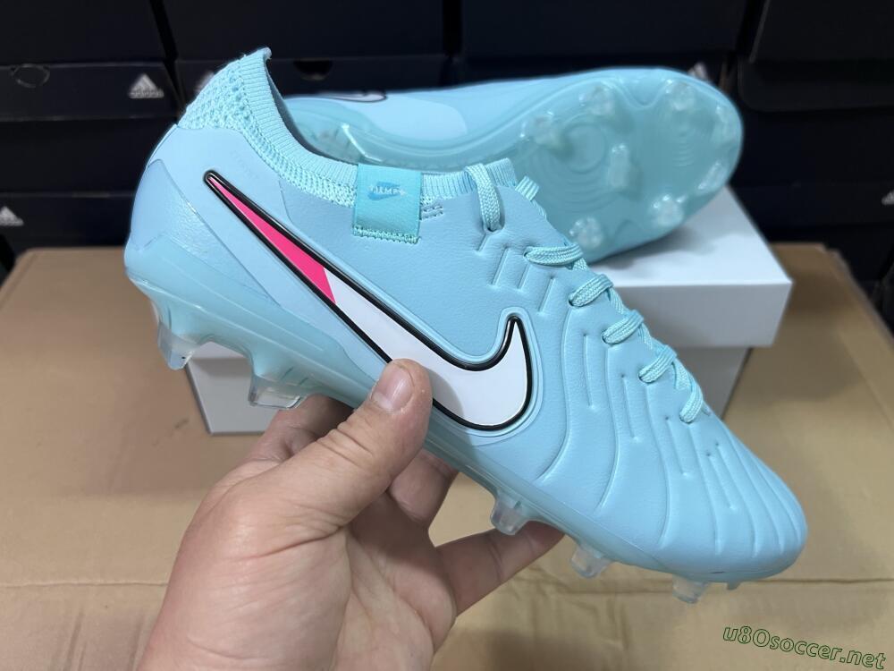 Unisex Nike Tiempo Legend 10 Elite FG Football Boots - Jade/White/Pink