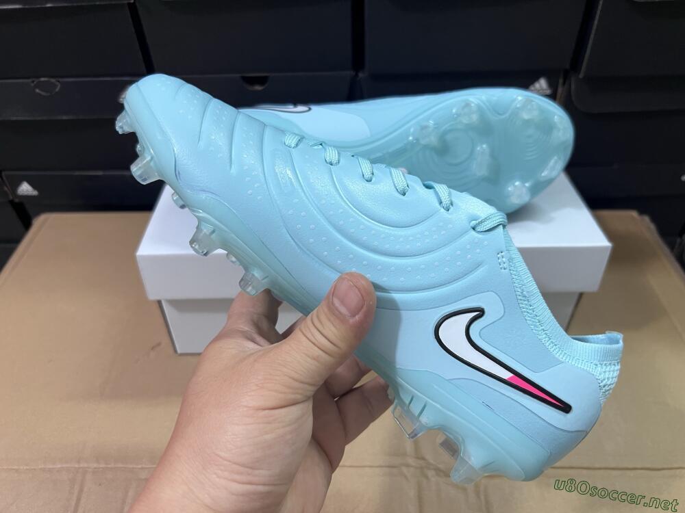 Unisex Nike Tiempo Legend 10 Elite FG Football Boots - Jade/White/Pink