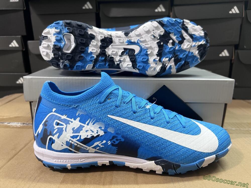 Unisex Nike Air Zoom Mercurial Vapor 16 Elite TF Football Shoes - Blue/White/Black