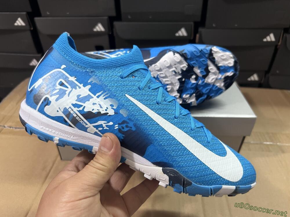 Unisex Nike Air Zoom Mercurial Vapor 16 Elite TF Football Shoes - Blue/White/Black
