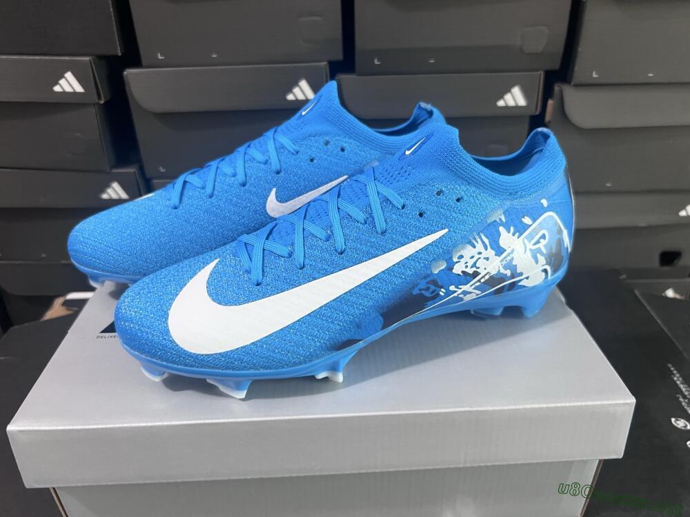 Unisex Nike Air Zoom Mercurial Vapor 16 Elite FG Football Boots - Blue/White/Black