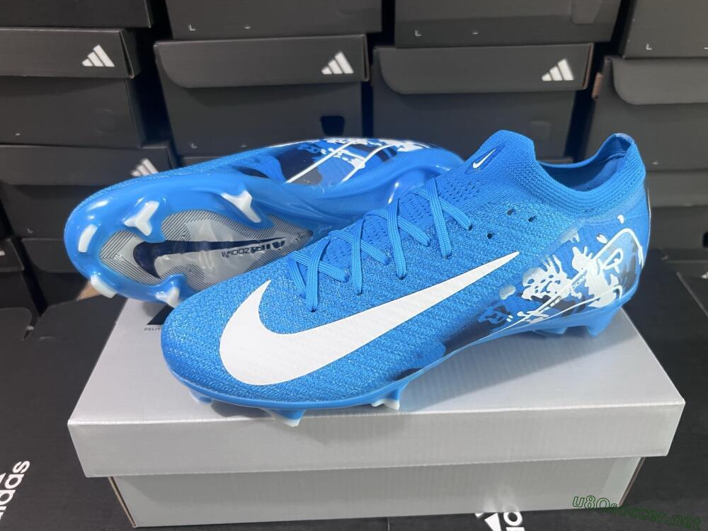 Unisex Nike Air Zoom Mercurial Vapor 16 Elite FG Football Boots - Blue/White/Black