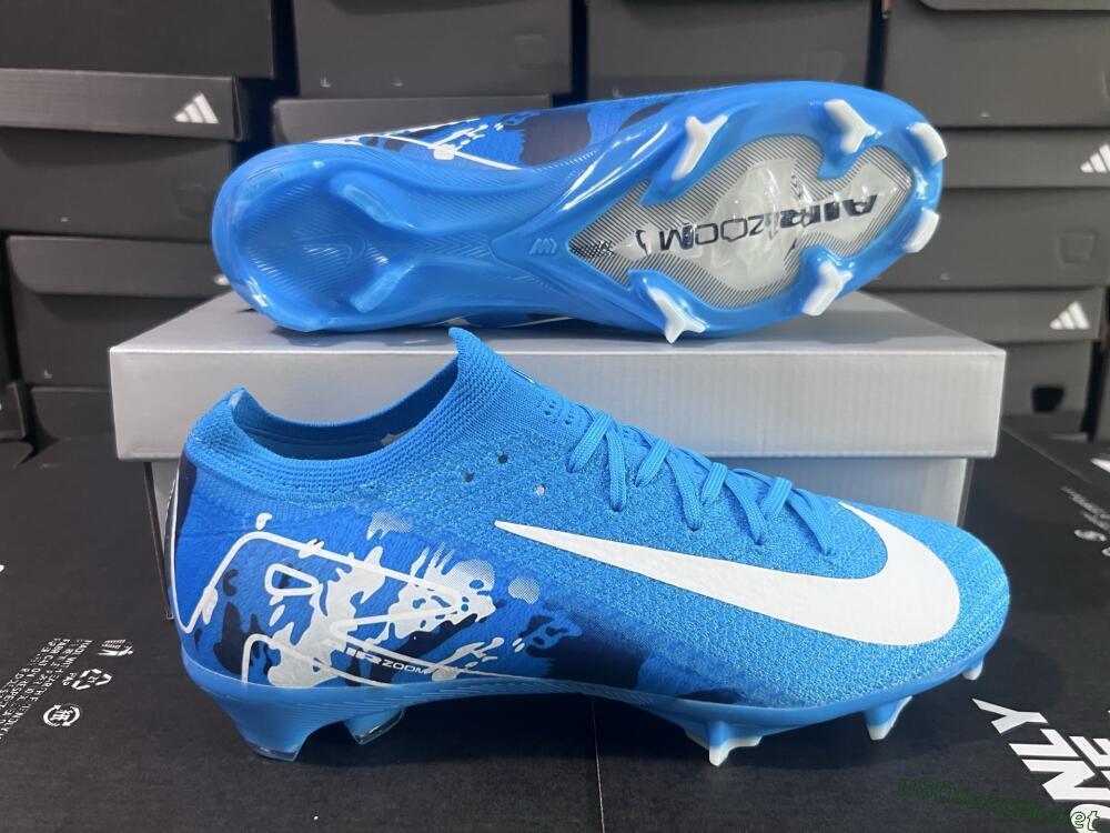 Unisex Nike Air Zoom Mercurial Vapor 16 Elite FG Football Boots - Blue/White/Black