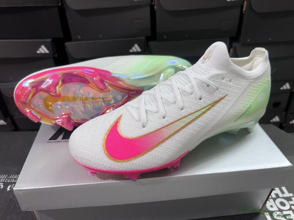 Unisex Nike Air Zoom Mercurial Vapor 16 Elite FG Football Boots - White/Red/Gold