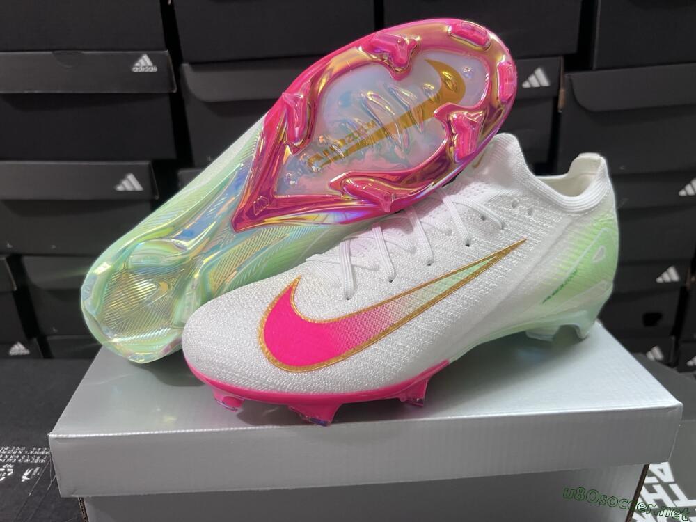 Unisex Nike Air Zoom Mercurial Vapor 16 Elite FG Football Boots - White/Red/Gold