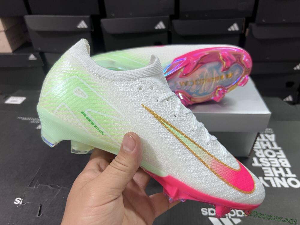 Unisex Nike Air Zoom Mercurial Vapor 16 Elite FG Football Boots - White/Red/Gold