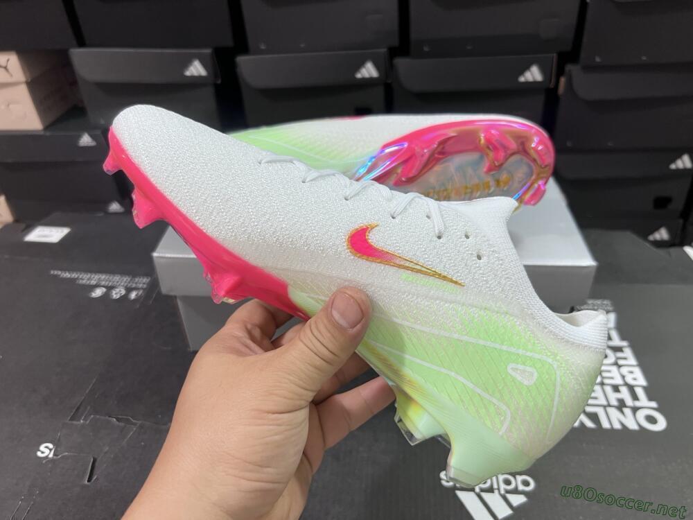 Unisex Nike Air Zoom Mercurial Vapor 16 Elite FG Football Boots - White/Red/Gold