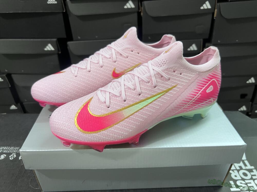 Unisex Nike Air Zoom Mercurial Vapor 16 Elite FG Football Boots - Pink/Red/Gold