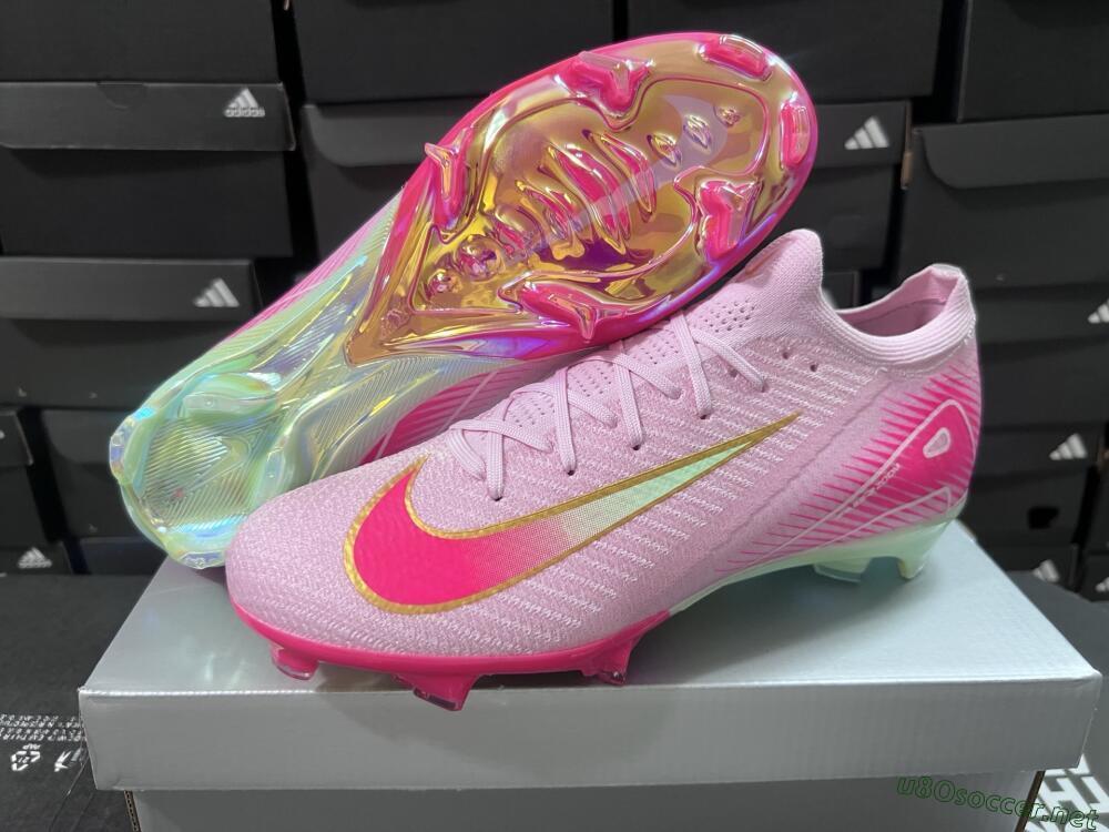 Unisex Nike Air Zoom Mercurial Vapor 16 Elite FG Football Boots - Pink/Red/Gold