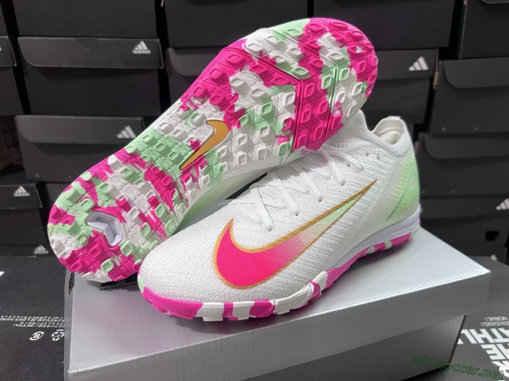 Unisex Nike Air Zoom Mercurial Vapor 16 Elite TF Football Shoes - White/Red/Gold