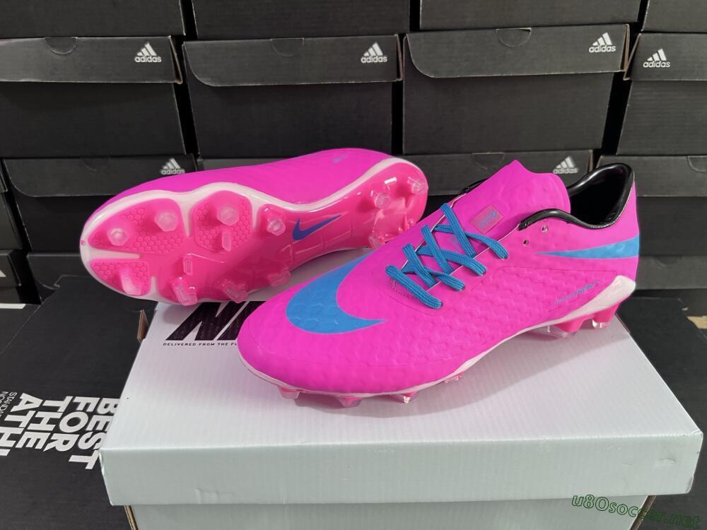 Men's Nike Hypervenom Phantom FG Football Boots - Pink/Blue/White