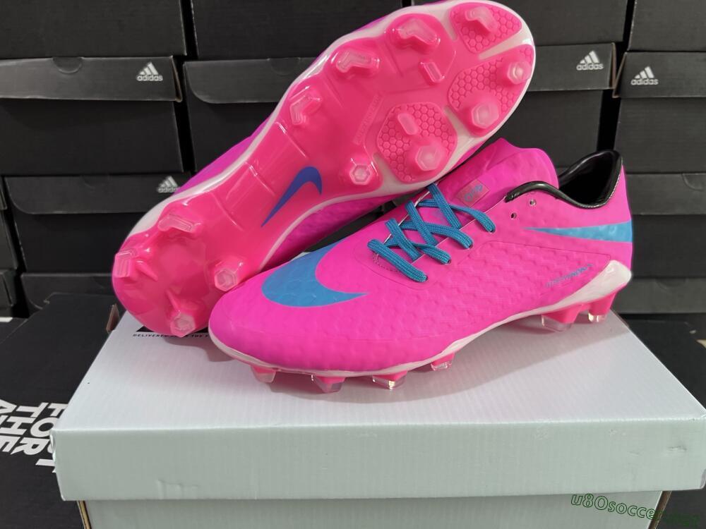 Men's Nike Hypervenom Phantom FG Football Boots - Pink/Blue/White