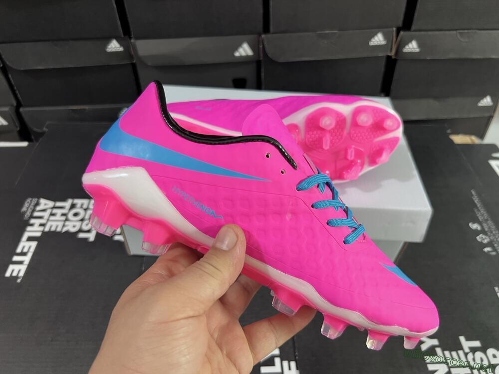 Men's Nike Hypervenom Phantom FG Football Boots - Pink/Blue/White