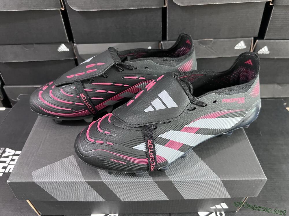 Unisex Adidas Predator Elite Foldover Tongue FG Football Boots - Black/White/Red