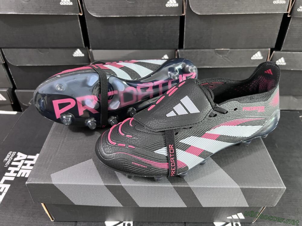 Unisex Adidas Predator Elite Foldover Tongue FG Football Boots - Black/White/Red