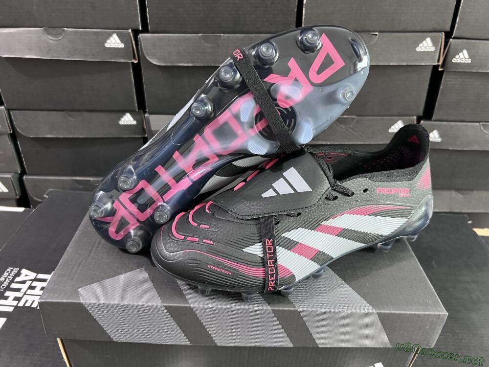 Unisex Adidas Predator Elite Foldover Tongue FG Football Boots - Black/White/Red