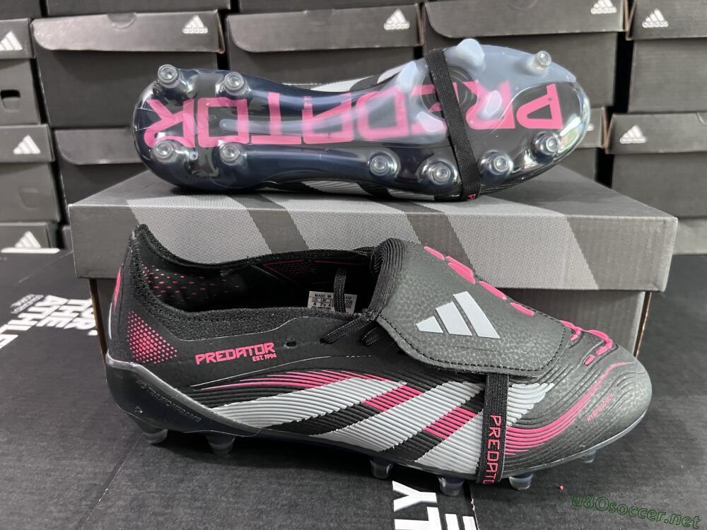 Unisex Adidas Predator Elite Foldover Tongue FG Football Boots - Black/White/Red