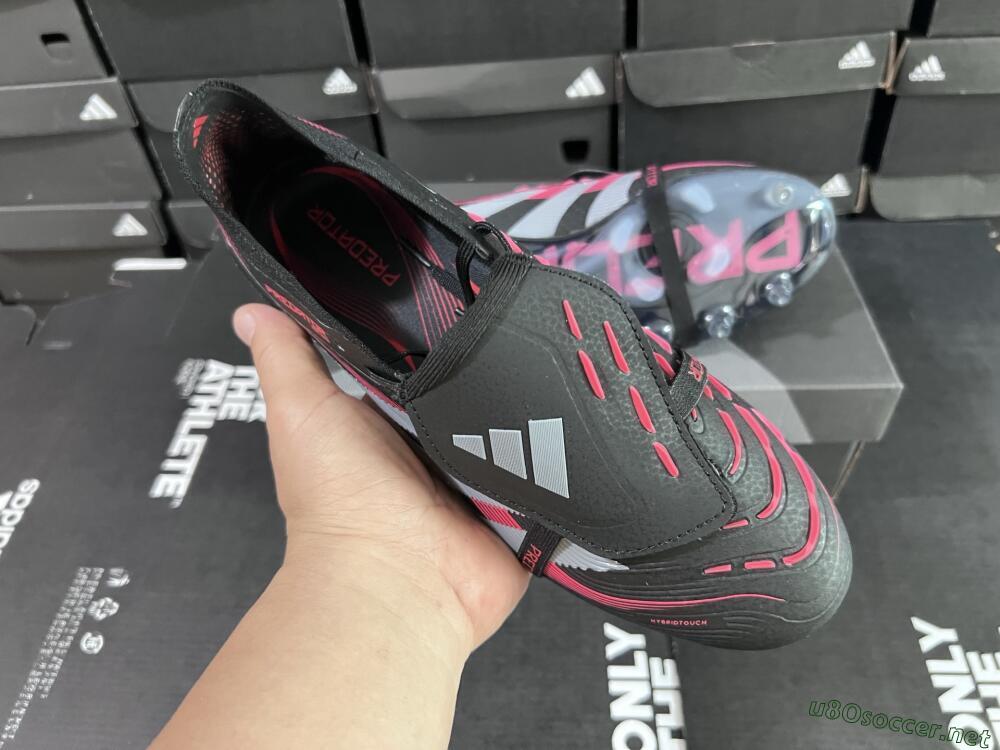 Unisex Adidas Predator Elite Foldover Tongue FG Football Boots - Black/White/Red
