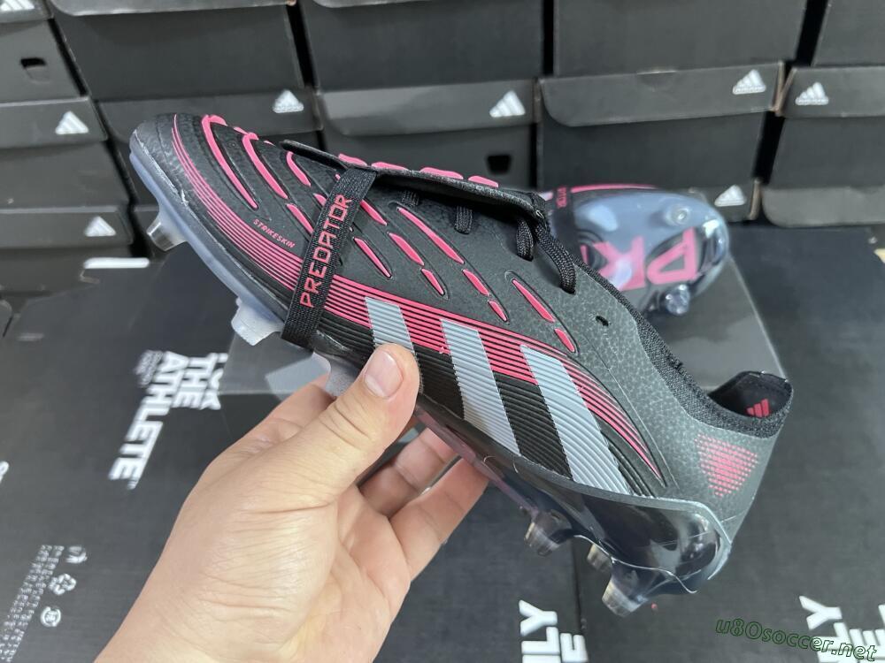 Unisex Adidas Predator Elite Foldover Tongue FG Football Boots - Black/White/Red