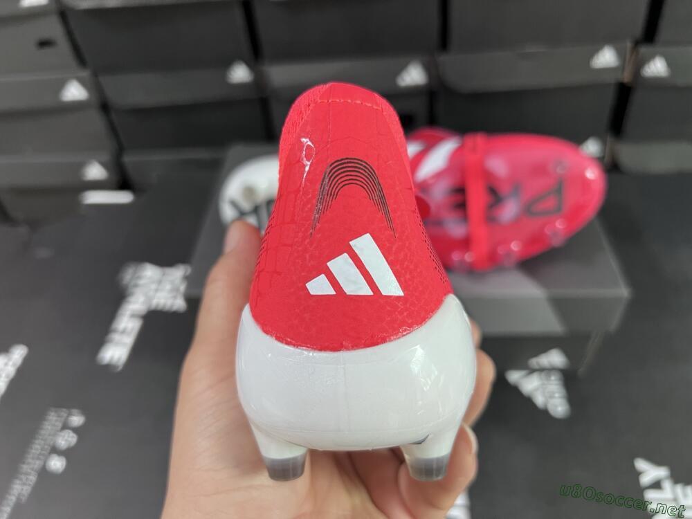 Men's Adidas Predator 25 Elite Foldover Tongue FG Football Boots - Red/White/Black