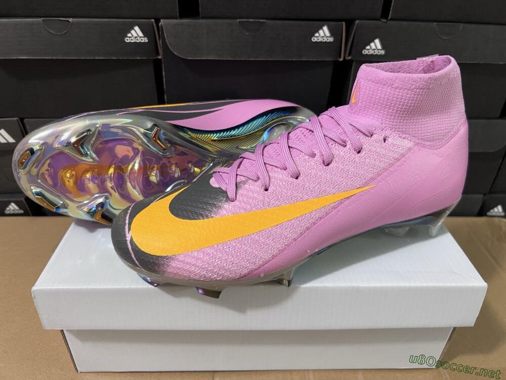 Men's Nike Air Zoom Mercurial Superfly 10 Elite FG Football Boots - Pink/Black/Yellow