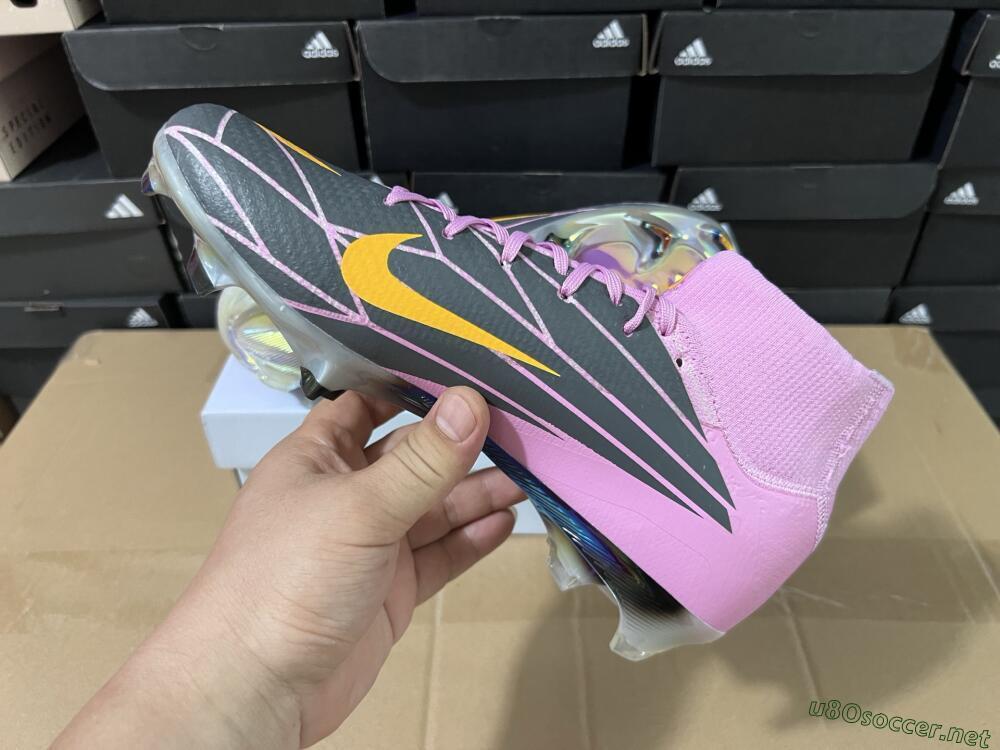 Men's Nike Air Zoom Mercurial Superfly 10 Elite FG Football Boots - Pink/Black/Yellow