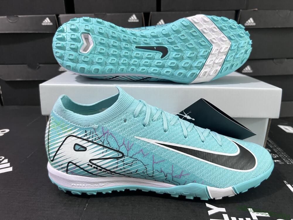 Unisex Nike Air Zoom Mercurial Vapor 16 Elite TF Football Shoes - Jade/Black/White