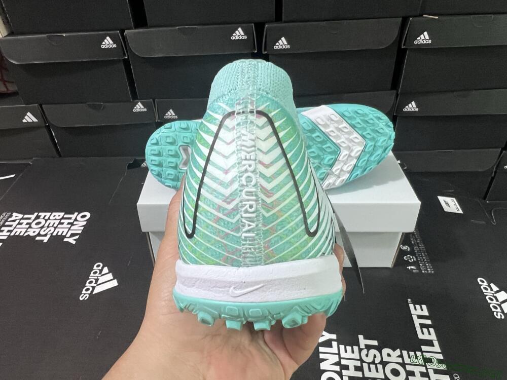 Unisex Nike Air Zoom Mercurial Vapor 16 Elite TF Football Shoes - Jade/Black/White