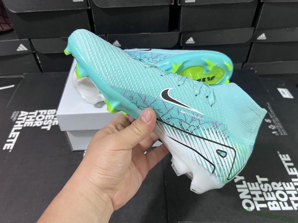 Unisex Nike Air Zoom Mercurial Superfly 10 Elite FG Football Boots - Jade/Black/White