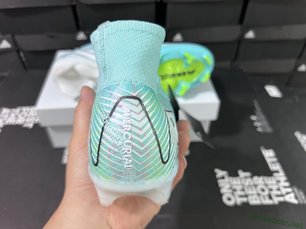 Unisex Nike Air Zoom Mercurial Superfly 10 Elite FG Football Boots - Jade/Black/White