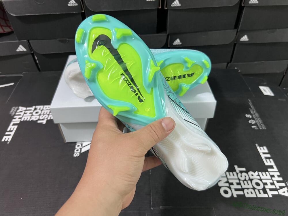 Unisex Nike Air Zoom Mercurial Superfly 10 Elite FG Football Boots - Jade/Black/White
