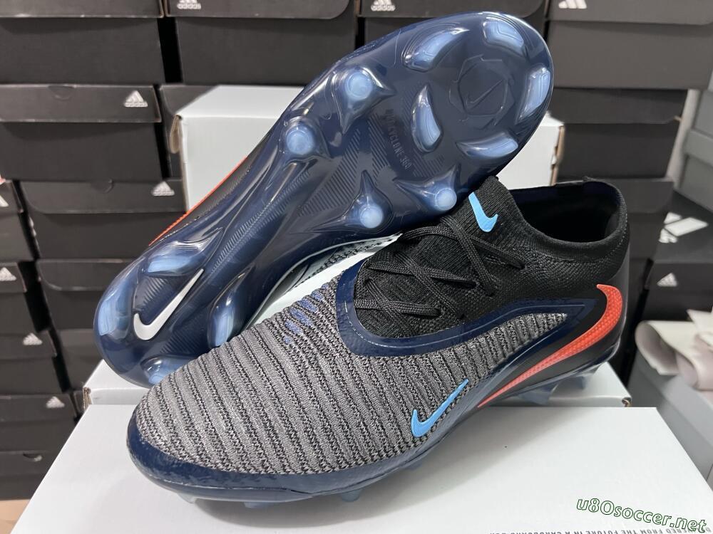 Men's Nike Phantom 6 Low Elite FG Football Boots - Black/Blue/Red
