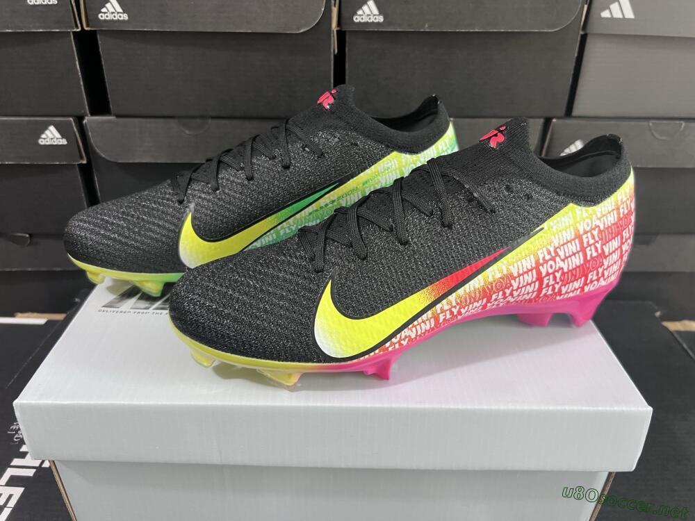 Unisex Nike Air Zoom Mercurial Vapor 16 Elite FG Football Boots - Black/Yellow/Red