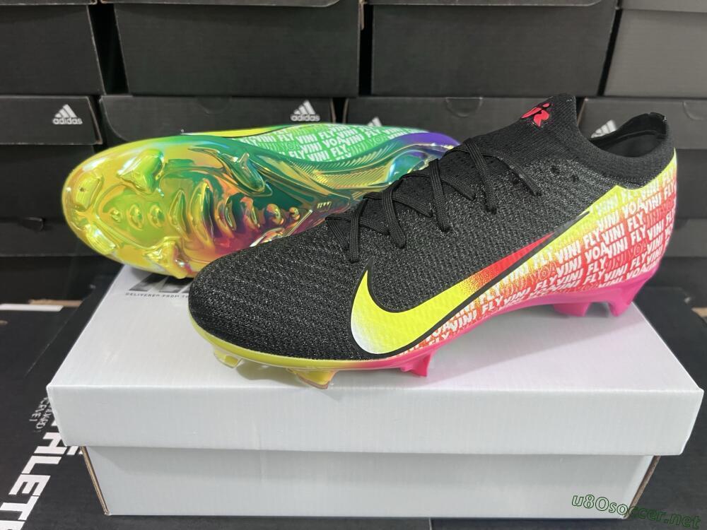 Unisex Nike Air Zoom Mercurial Vapor 16 Elite FG Football Boots - Black/Yellow/Red