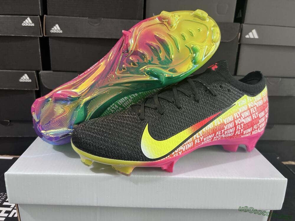 Unisex Nike Air Zoom Mercurial Vapor 16 Elite FG Football Boots - Black/Yellow/Red