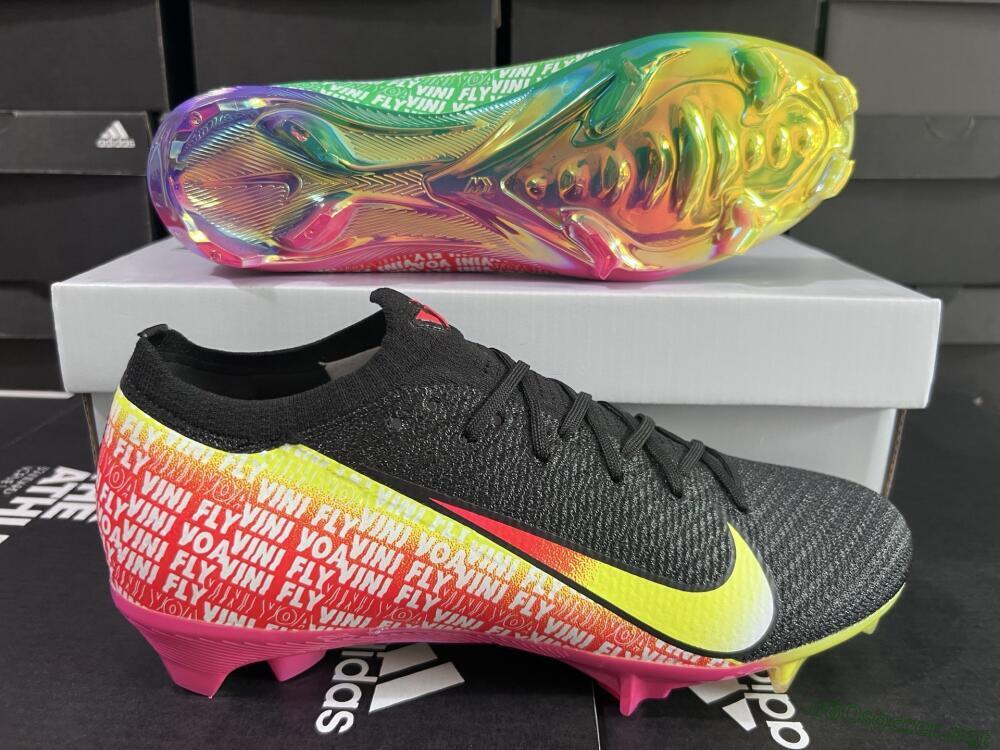 Unisex Nike Air Zoom Mercurial Vapor 16 Elite FG Football Boots - Black/Yellow/Red