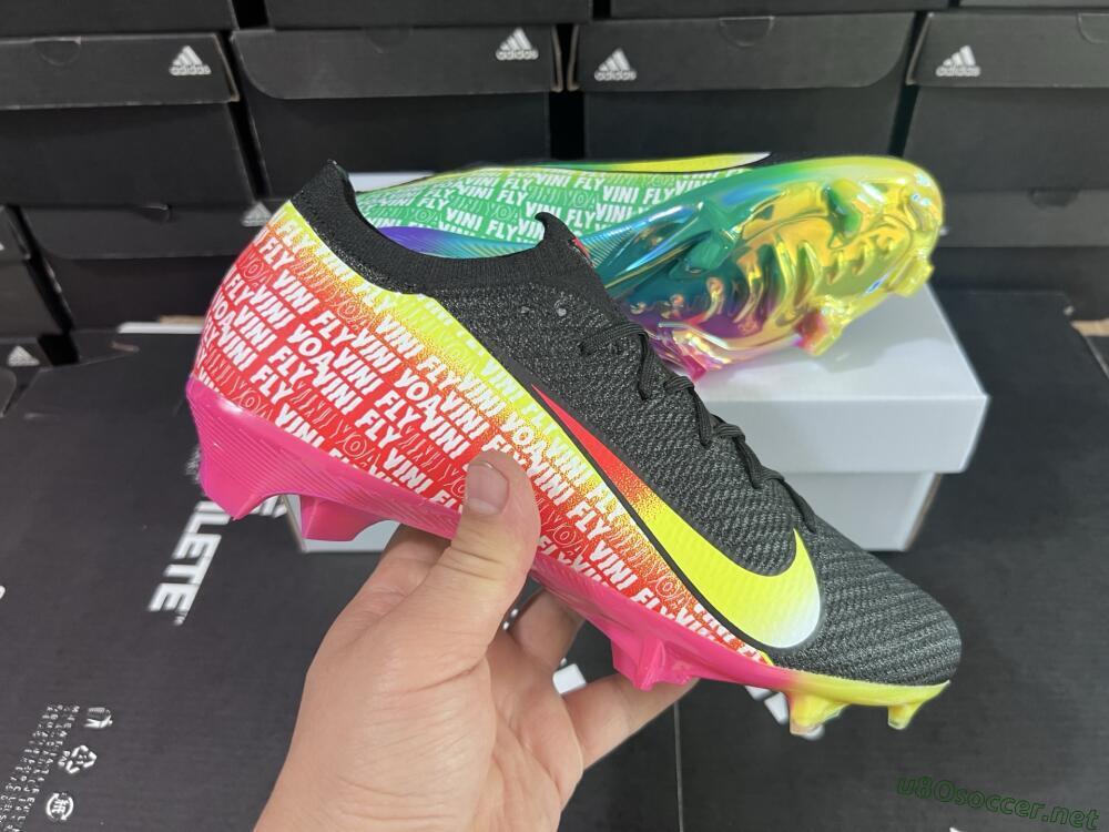 Unisex Nike Air Zoom Mercurial Vapor 16 Elite FG Football Boots - Black/Yellow/Red