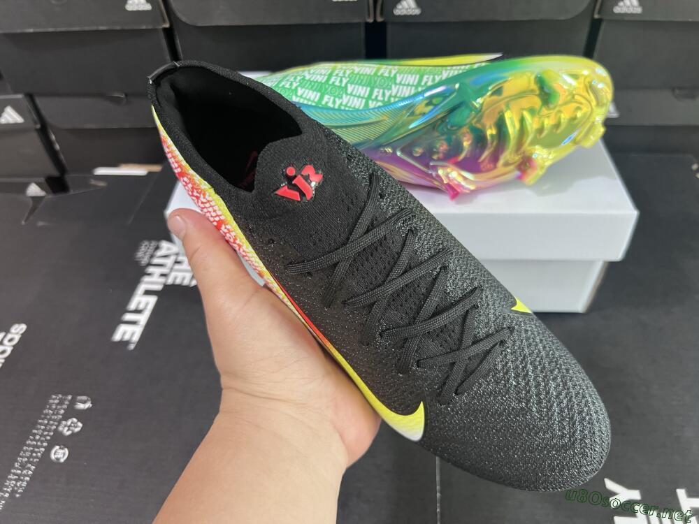 Unisex Nike Air Zoom Mercurial Vapor 16 Elite FG Football Boots - Black/Yellow/Red