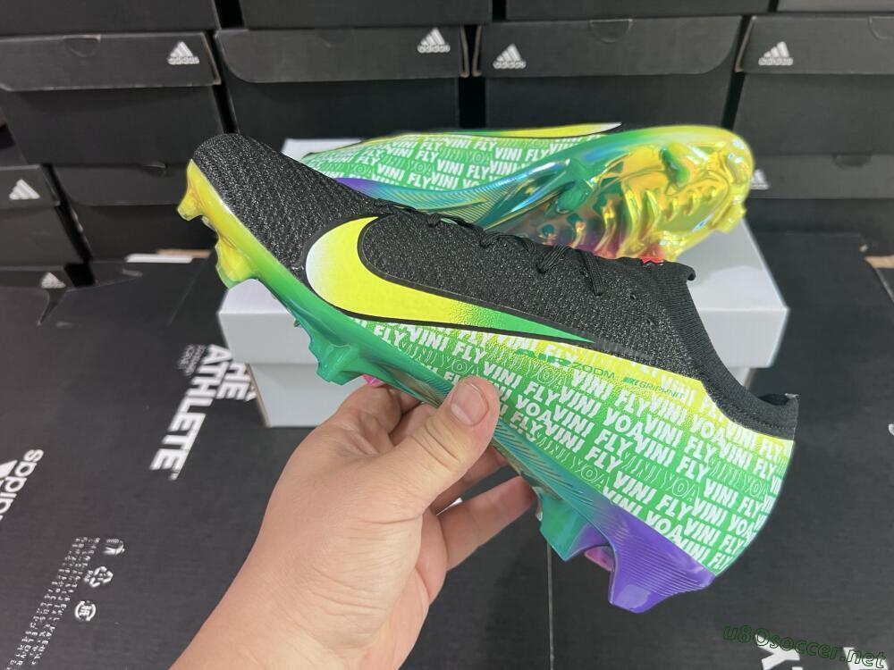 Unisex Nike Air Zoom Mercurial Vapor 16 Elite FG Football Boots - Black/Yellow/Red