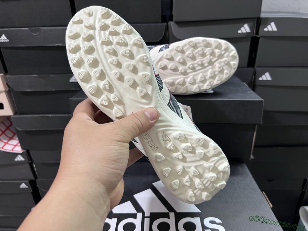Unisex Adidas Predator Elite Foldover Tongue TF Football Shoes - Beige/Black/Red