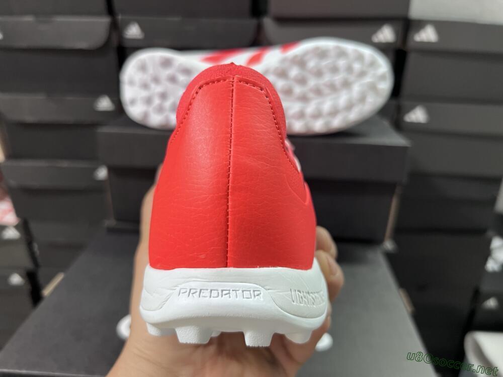 Unisex Adidas Predator 25 Elite Foldover Tongue TF Football Shoes - Red/White/Black