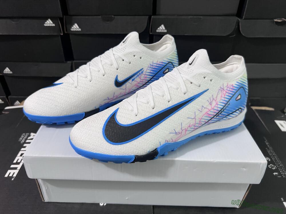 Unisex Nike Air Zoom Mercurial Vapor 16 Elite TF Football Shoes - White/Blue/Black