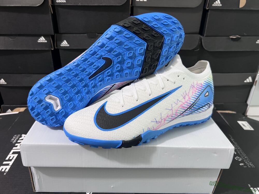 Unisex Nike Air Zoom Mercurial Vapor 16 Elite TF Football Shoes - White/Blue/Black