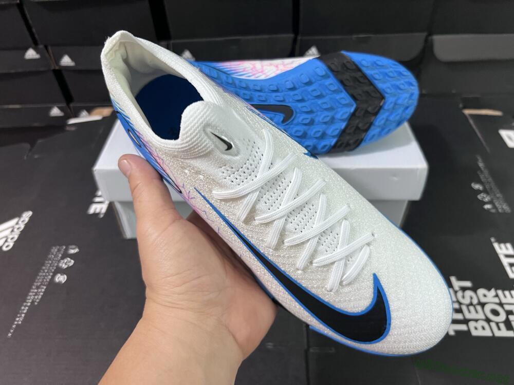 Unisex Nike Air Zoom Mercurial Vapor 16 Elite TF Football Shoes - White/Blue/Black