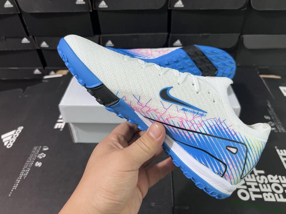 Unisex Nike Air Zoom Mercurial Vapor 16 Elite TF Football Shoes - White/Blue/Black
