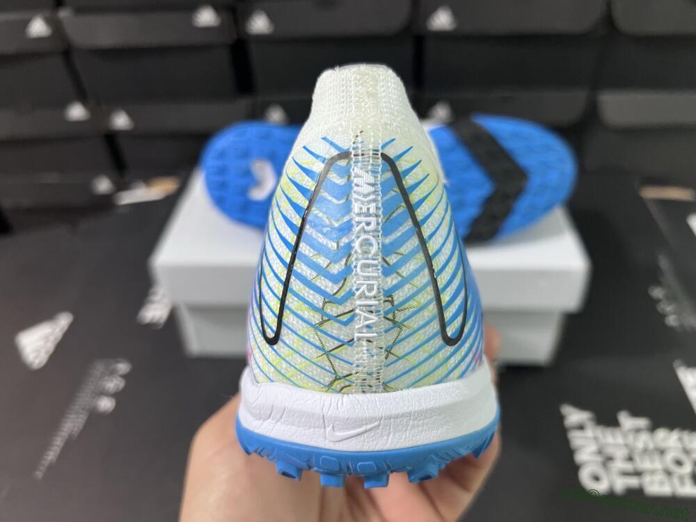 Unisex Nike Air Zoom Mercurial Vapor 16 Elite TF Football Shoes - White/Blue/Black