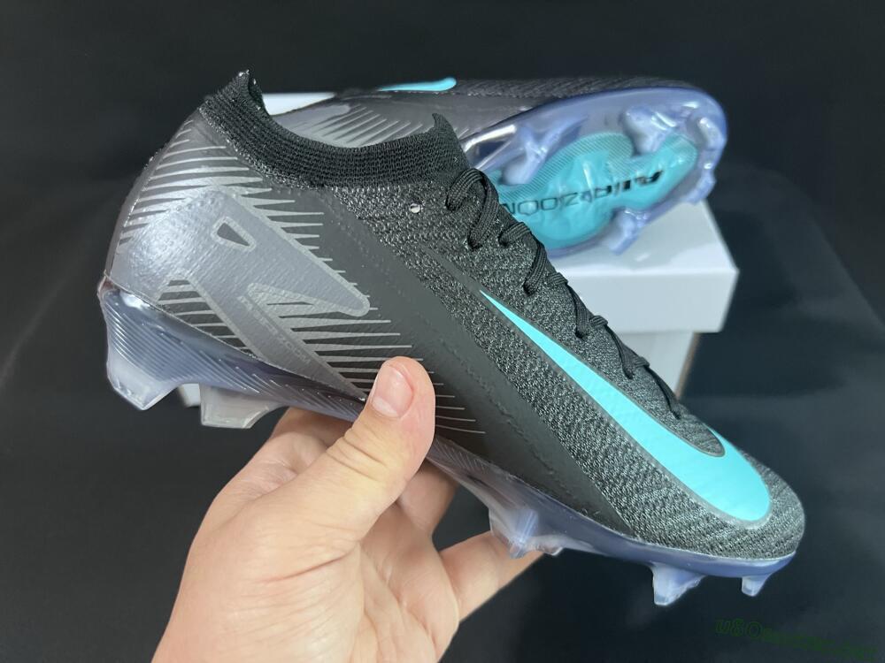 Unisex Nike Air Zoom Mercurial Vapor 16 Elite FG Football Boots - Black/Jade